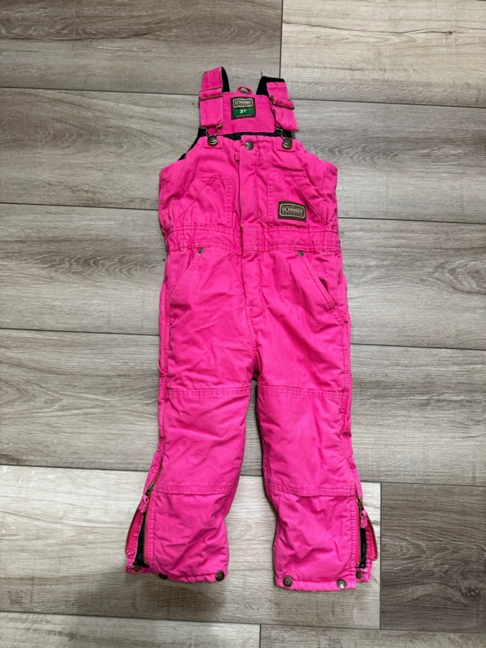 Kids Insulated Hot Pink Workwear Bib Overalls by CE Schmidt